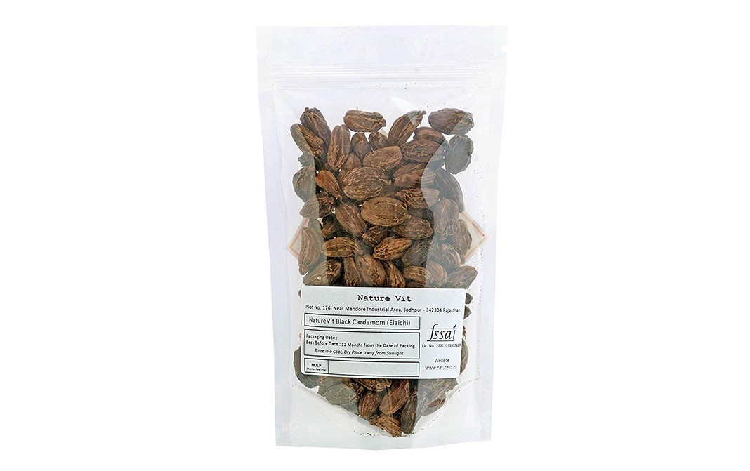 Nature Vit Black Cardamom (Elaichi)    Pack  100 grams